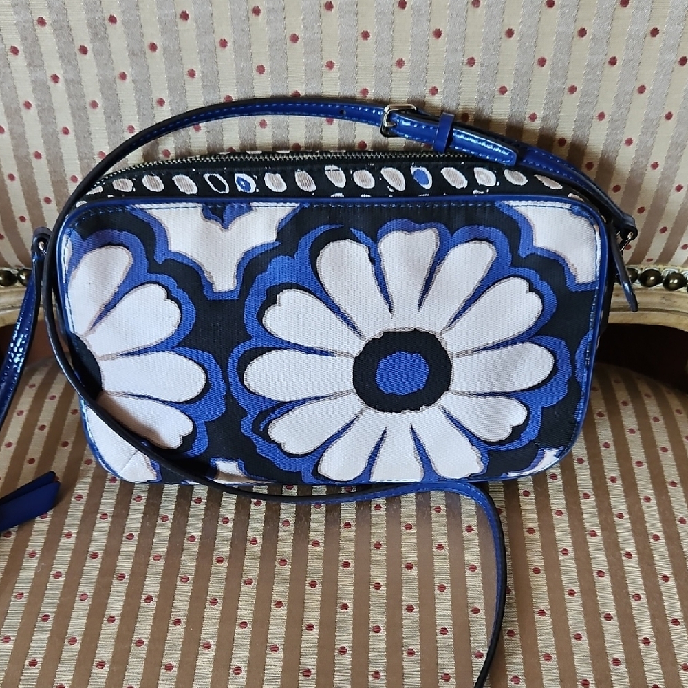 Coach Poppy Floral Scarf Print Flight  Crossbody Bag